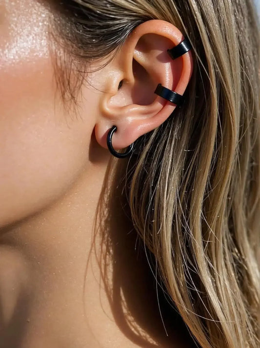 Triple Ear Cuff Clip Set for Punk Gothic Alternative Fashion Styling