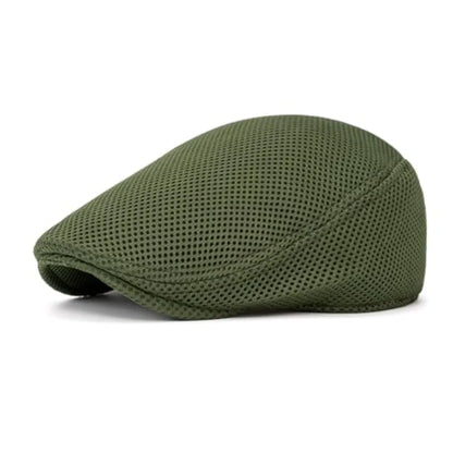 Breathable Mesh Ivy Flat Cap Cotton Casual Vintage Driving Streetwear Hat