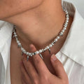 Pearl Inspired Choker Necklace for Grunge Gothic and Streetwear Fashion