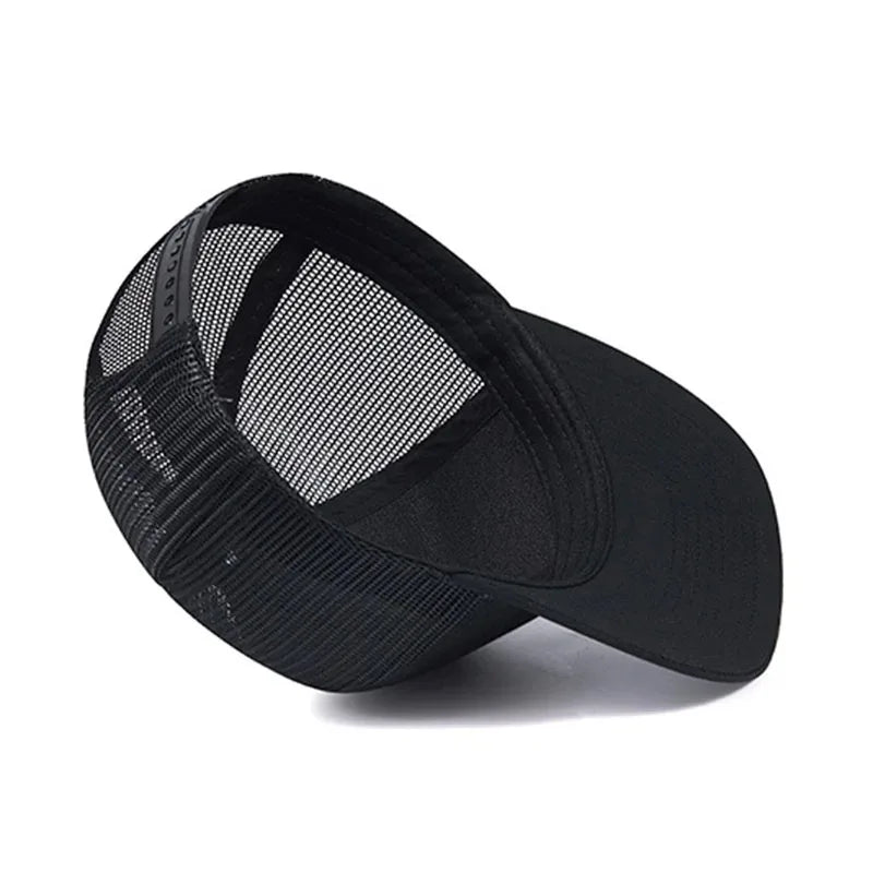 Unisex Breathable Trucker Baseball Cap with Mesh Back for Casual Outdoor Everyday Wear