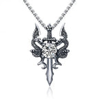 Dragon Sword Cross Pendant Necklace for Gothic Alternative Fashion