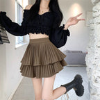 Tiered Ruffle Mini Skirt with Elastic Waist Balletcore Streetwear Silhouette