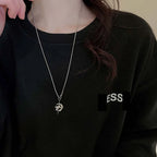 Celestial Crescent Moon and Star Pendant Necklace for Alternative Fashion