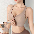 Structured Front-Zip High-Impact Sports Bra with Racerback Support