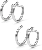 Stackable Ear Cuff Set for Punk Gothic and Alternative Fashion