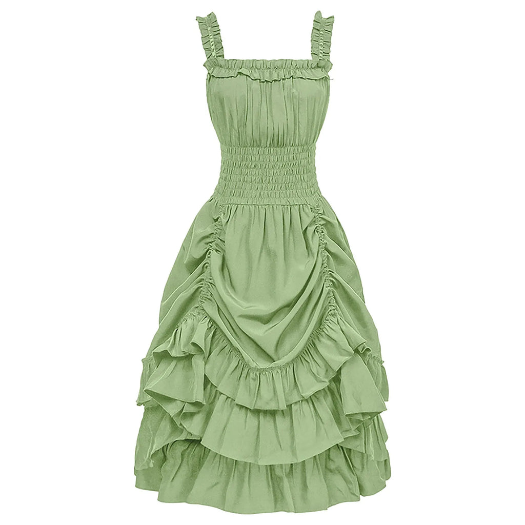 Layered Ruffle Gothic Mini Dress with Coquette Alternative Fashion Aesthetic