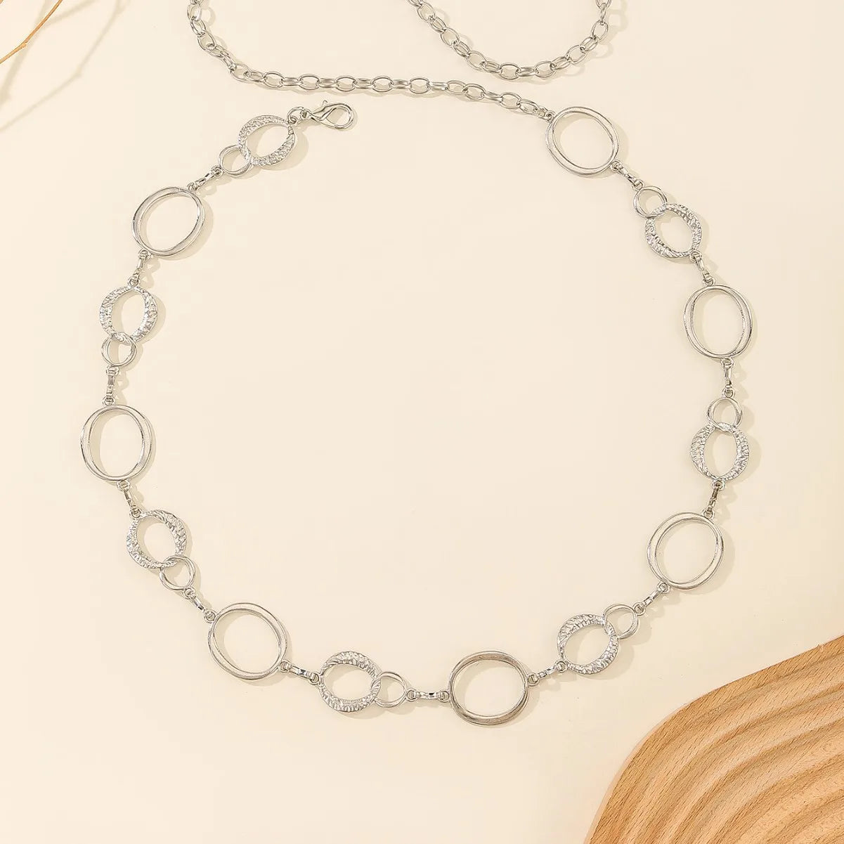 Minimalist Circle Link Waist Chain for Modern Y2K and Alternative Styling