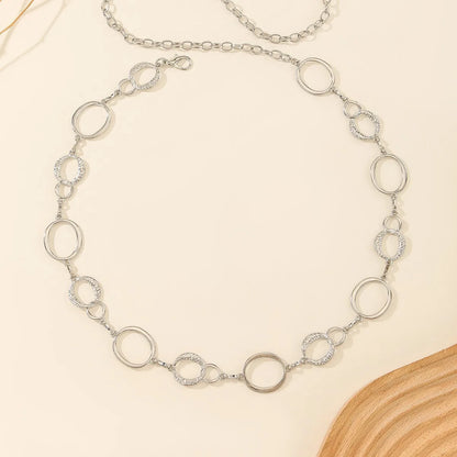Minimalist Circle Link Waist Chain for Modern Y2K and Alternative Styling