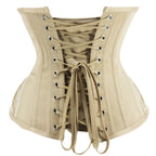 Black Underbust Corset Waist Cincher with Textured Floral Side Panels