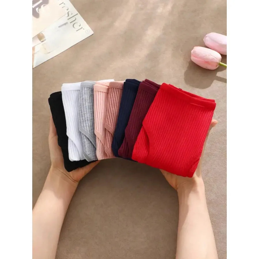 Low-Rise V-Waist Brief Panties Eight-Pack with Smooth Contoured Edges