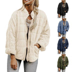 Women's Quilted Puffer Jacket with Relaxed Fit Contemporary Everyday Winter Layering Style
