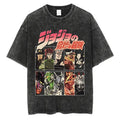 Retro Anime Goth Panel Graphic Tee with Manga Collage Streetwear Style