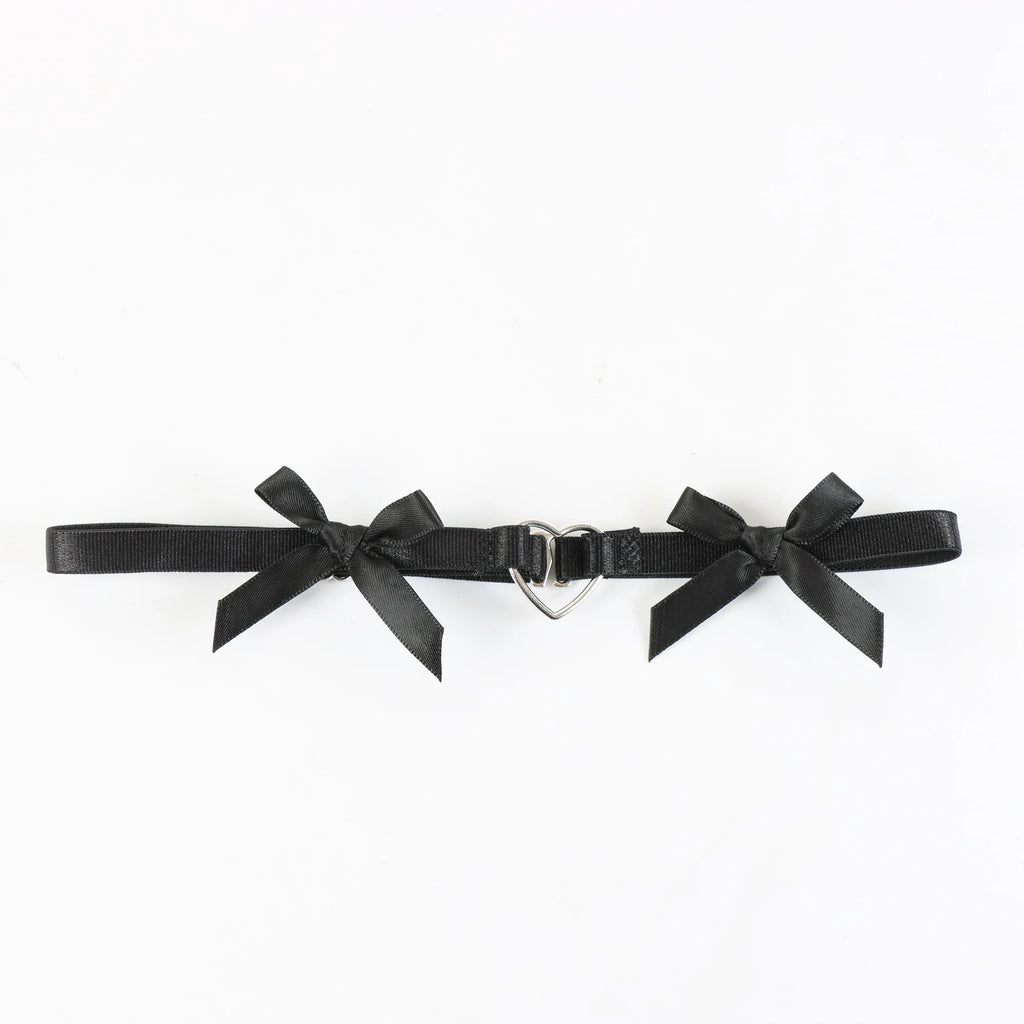 Bow Accent Thigh Garter Dark Feminine Alternative Fashion Accessory