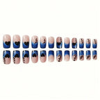 Butterfly Silhouette Press On Nails with Gothic Fantasy Gradient Artwork