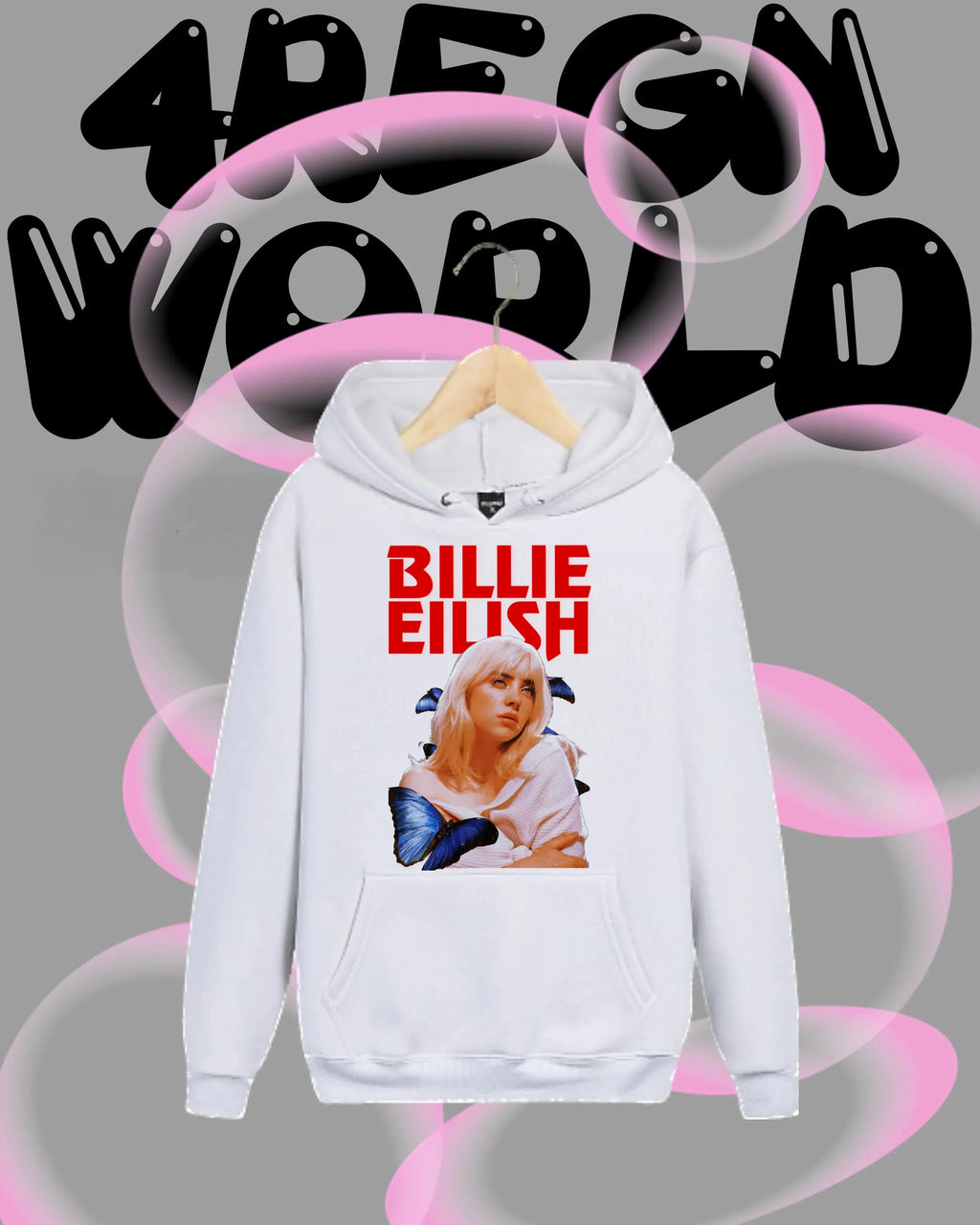 Oversized Streetwear Graphic Print Pullover Hoodie with Urban Music Inspired Artwork