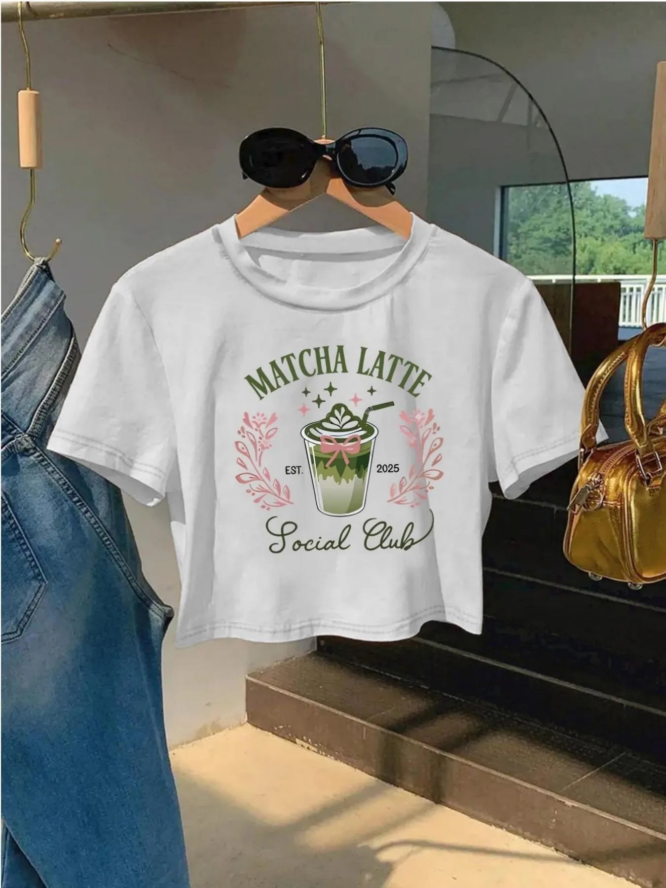 Women's Cropped Graphic T-Shirt for Casual Streetwear Everyday Modern Fashion and Layered Outfits