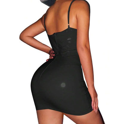 Minimalist Bodycon Mini Dress with Dark Alternative Streetwear Style