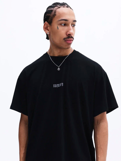 Oversized Gothic Cross Streetwear Tee With Anime-Inspired Dark Aesthetic