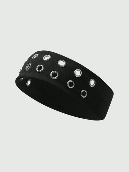 Grommet Detail Headband Punk Alternative Streetwear Hair Accessory