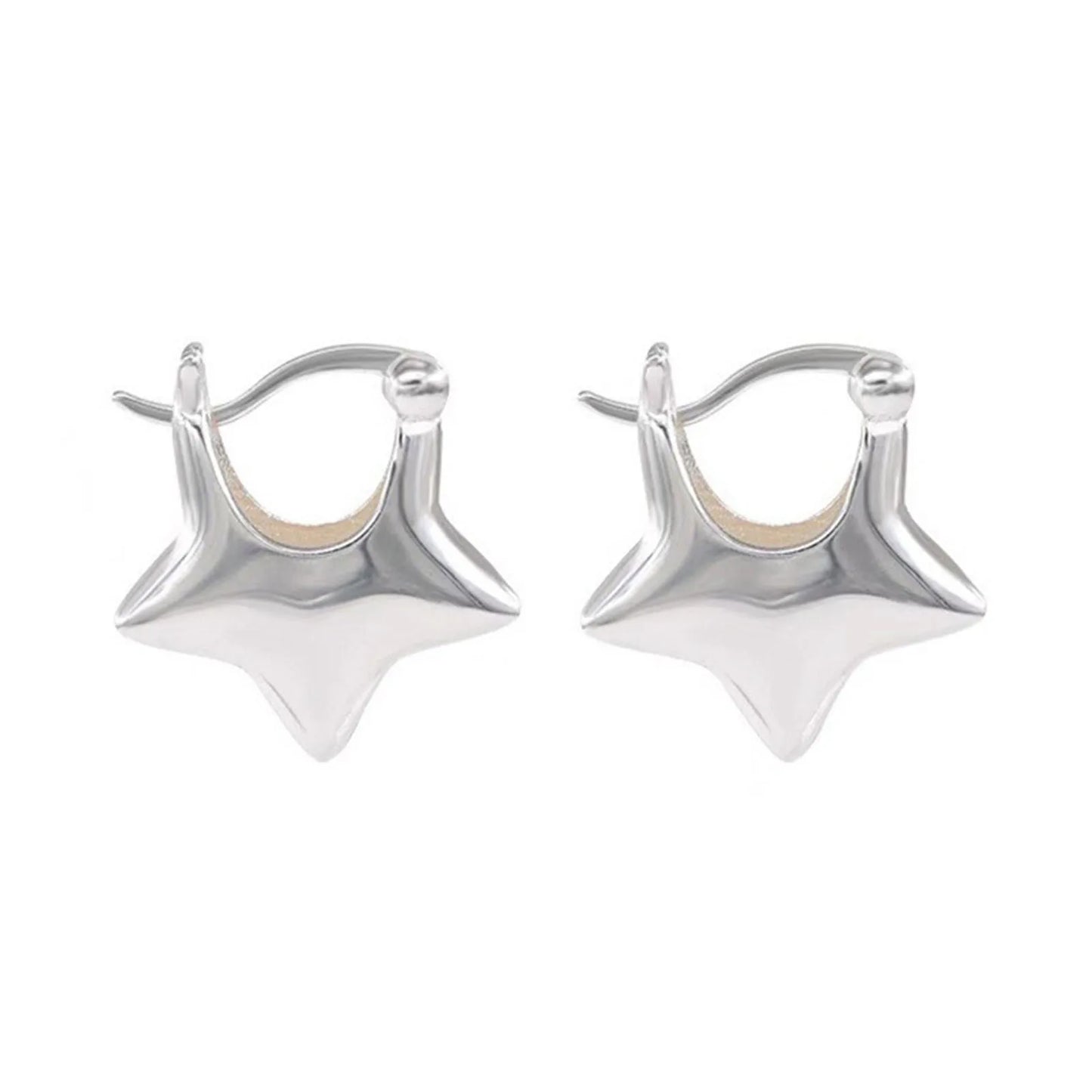 Celestial Star Hoop Earrings for Y2K Fairy Grunge and Alternative Fashion