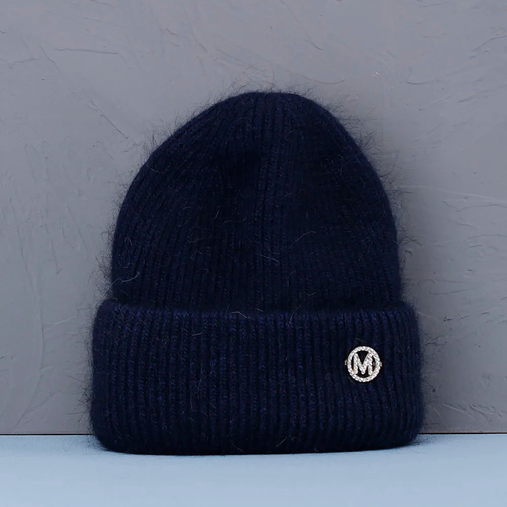 Soft Rabbit Fur Knit Beanie for Everyday Casual Outdoor Winter Fashion and Comfort Style