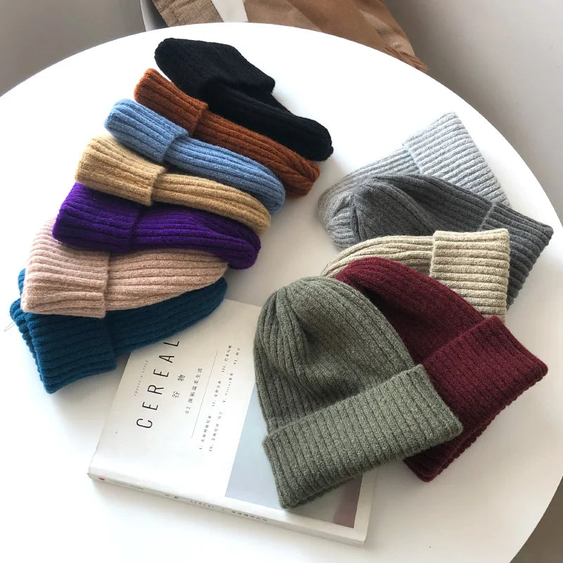 Soft Acrylic Ribbed Knit Beanie for Everyday Casual Streetwear Winter Fashion and Comfort