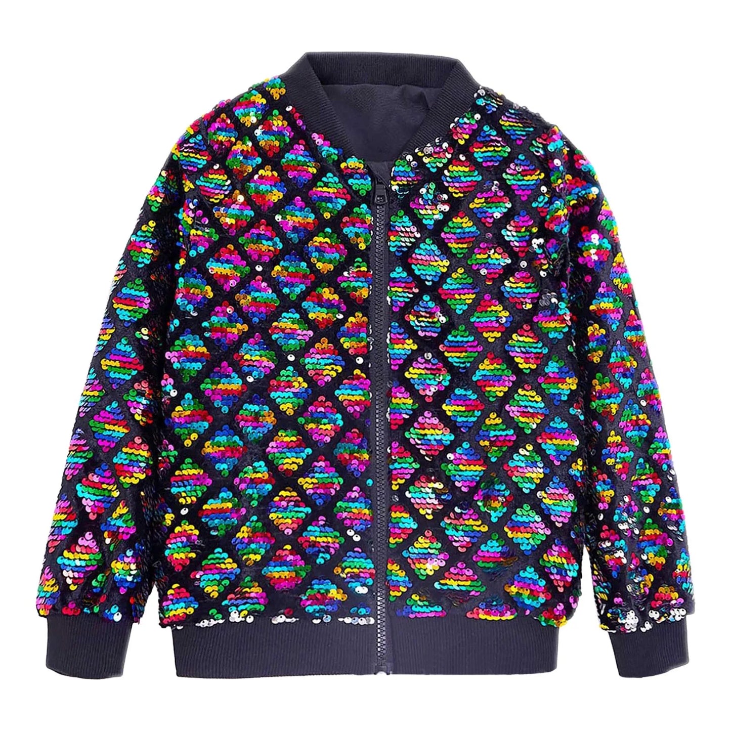 Men's Reflective Pattern Zip-Up Streetwear Bomber Jacket with Textured Finish