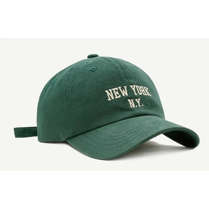 Vintage Embroidered Baseball Cap Adjustable Curved Brim Casual Streetwear Everyday Hat