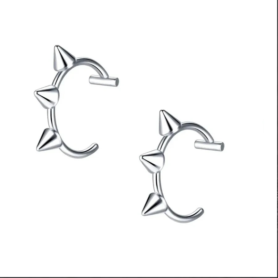 Punk Clip On Lip and Nose Ring Set for Alternative Looks