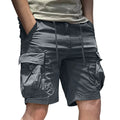 Men's Cotton Cargo Shorts with Utility Pockets and Relaxed Casual Streetwear Style
