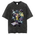 Anime Goth Cosmic Warrior Oversized Vintage Streetwear Graphic T-Shirt