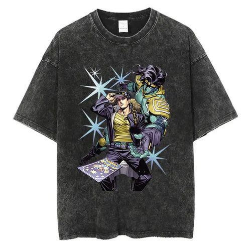 Anime Goth Cosmic Warrior Oversized Vintage Streetwear Graphic T-Shirt - BigCat Streetwear
