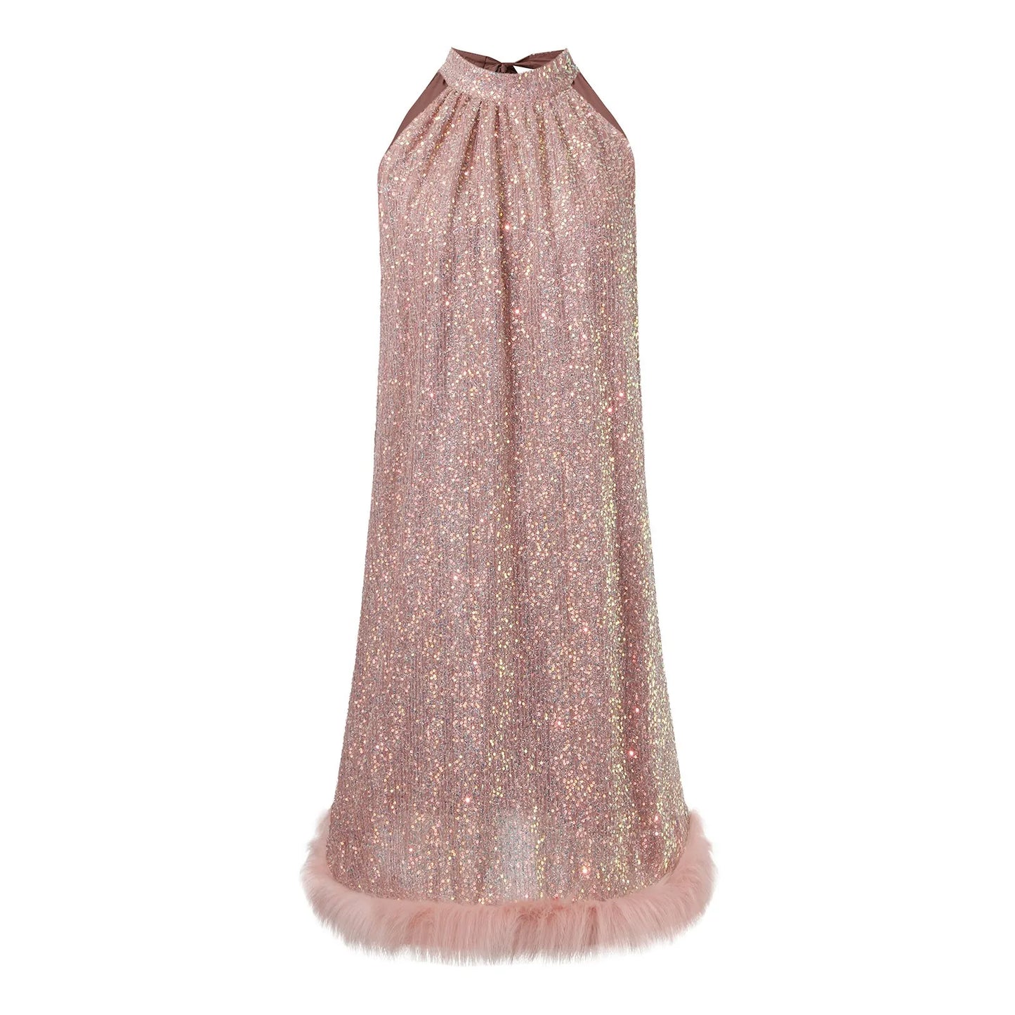 Ruffle Halter Mini Dress with Romantic Vintage Streetwear Aesthetic