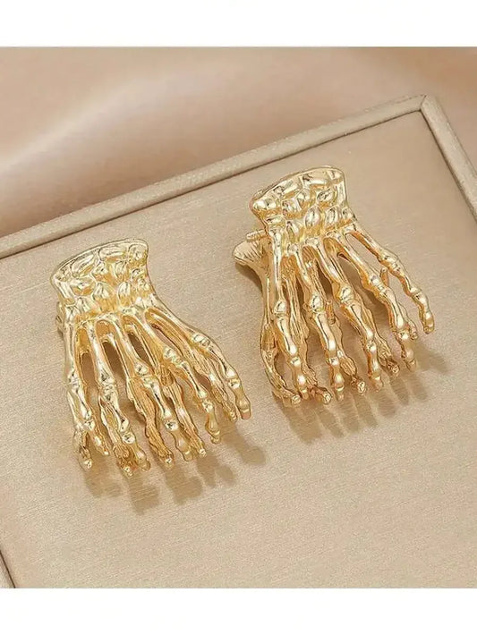 Skeleton Hand Hair Claw Clip Gothic Y2K Statement Fashion Accessory