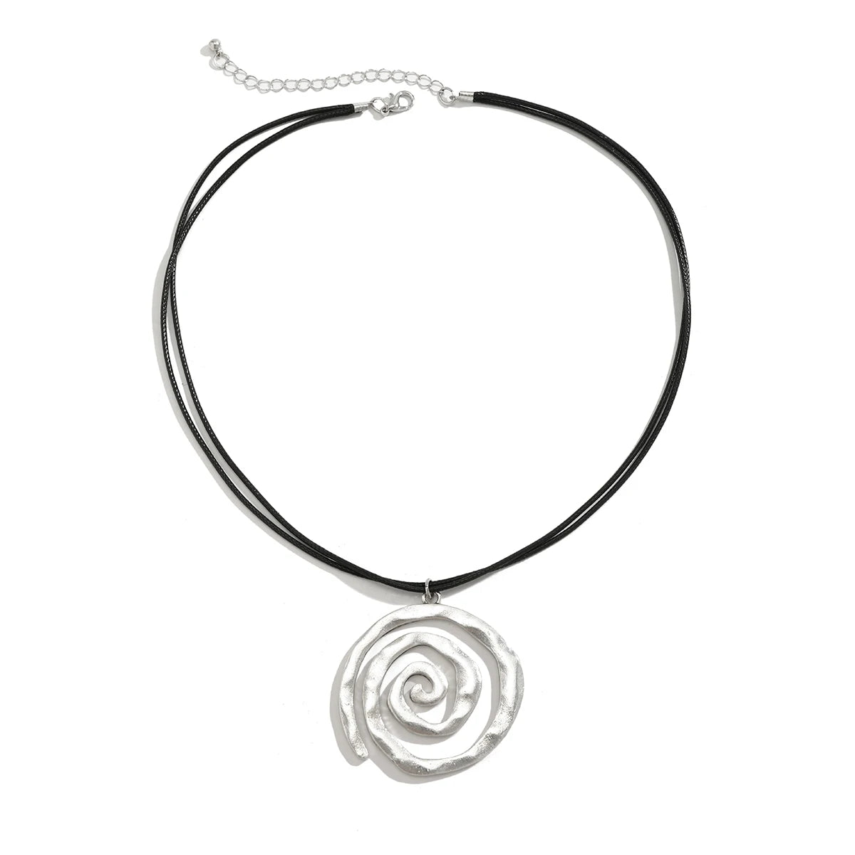 Spiral Pendant Necklace Y2K Alternative Celestial Inspired Statement Jewelry