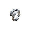 Alternative Engraved Adjustable Statement Ring for Gothic and Punk Fashion