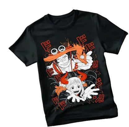 Chibi Chaos Anime Graphic Oversized Casual Streetwear Cotton T-Shirt