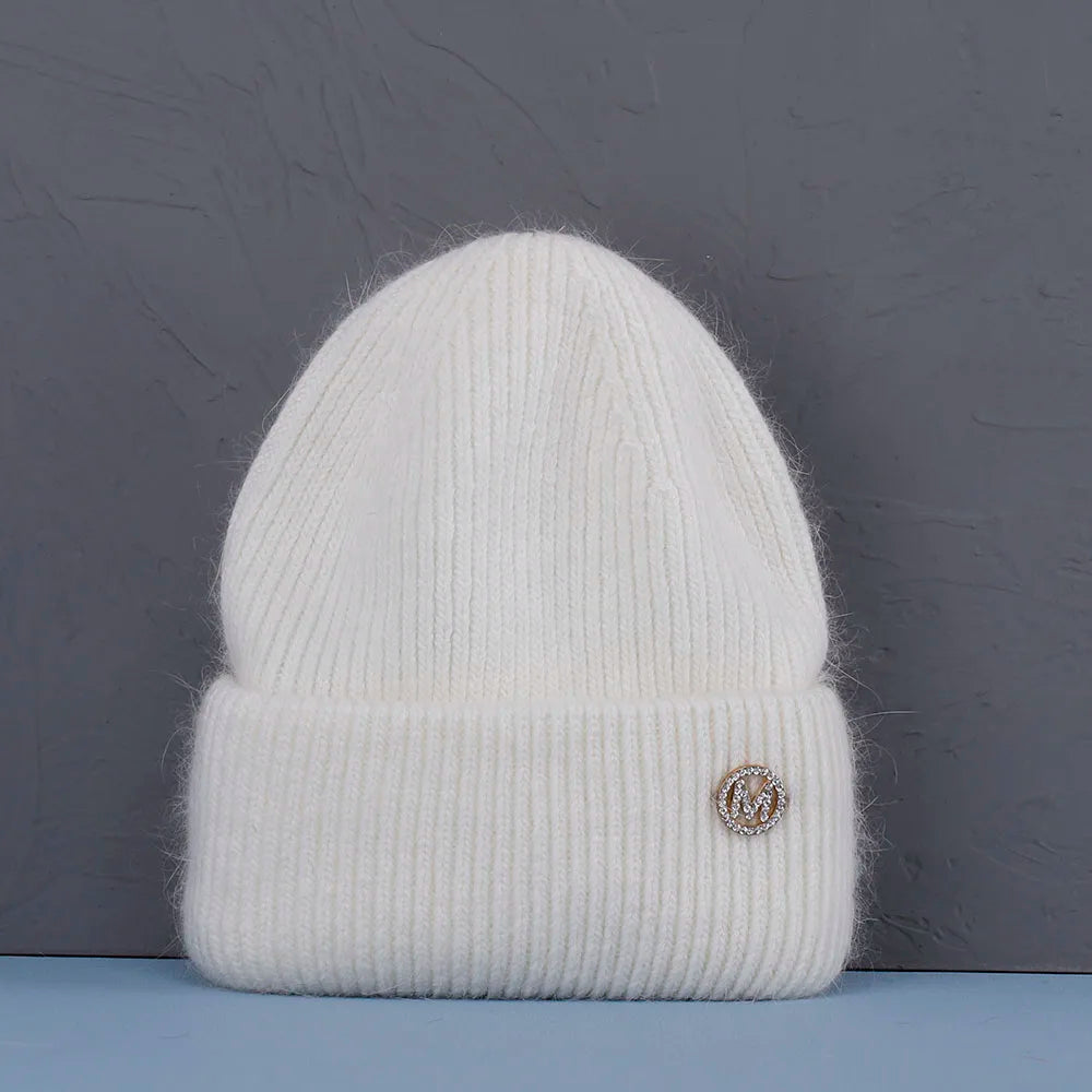 Soft Rabbit Fur Knit Beanie for Everyday Casual Outdoor Winter Fashion and Comfort Style