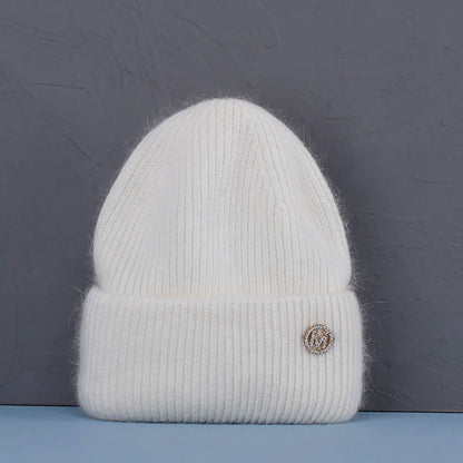 Soft Rabbit Fur Knit Beanie for Everyday Casual Outdoor Winter Fashion and Comfort Style