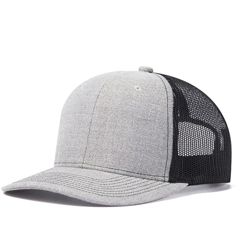 Unisex Breathable Trucker Baseball Cap with Mesh Back for Casual Outdoor Everyday Wear
