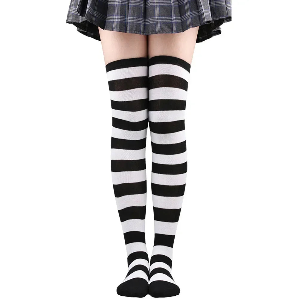 Polka Dot Over-the-Knee Socks with Soft Jacquard Knit for Casual Y2K Fashion