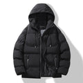 Men's Hooded Puffer Jacket with Quilted Design for Everyday Winter Streetwear Layering