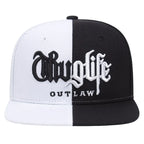 Embroidered Flat Brim Snapback Cap Adjustable Hip Hop Streetwear Baseball Hat