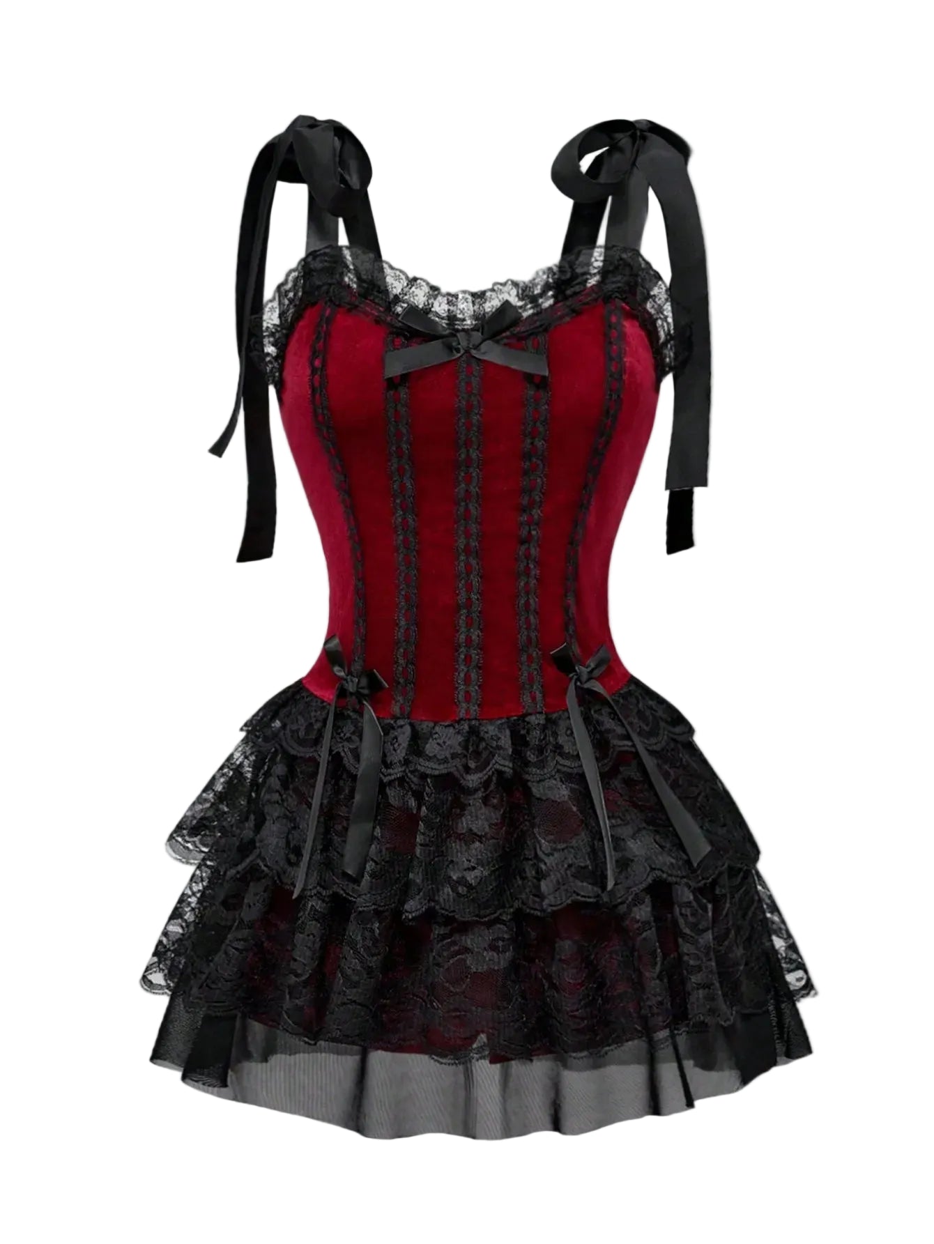 Corset Ruffle Dress for Alternative Streetwear Fashion