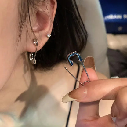 Safety Pin Stud Earrings for Punk Grunge and Y2K Alternative Fashion
