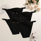 4-Piece Women’s Low-Rise Bikini Briefs Set with Soft Solid Colors, Minimal Silhouette and Everyday Lingerie Styling