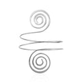 Minimalist Spiral Arm Cuff Bracelet for Y2K Gothic Statement Styling