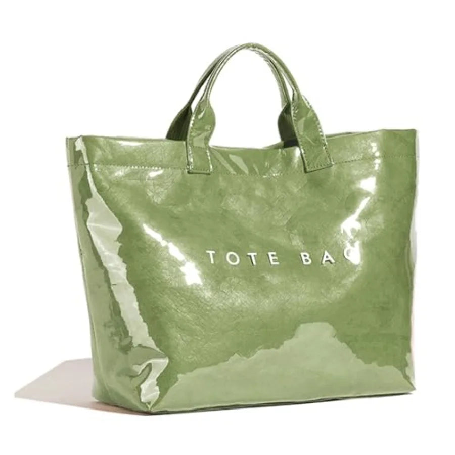 Oversized Waterproof Tote Bag with Animal Inspired Pattern Beach Carryall