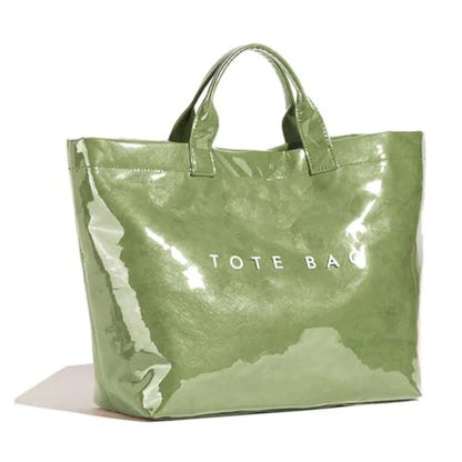 Oversized Waterproof Tote Bag with Animal Inspired Pattern Beach Carryall