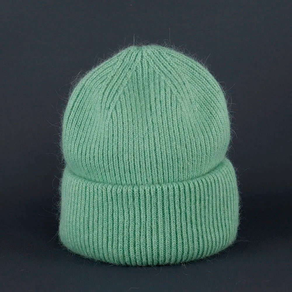 Soft Rabbit Fur Knit Beanie for Everyday Casual Outdoor Winter Fashion and Comfort Style